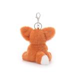 Apricot Lamb Plush Orange Fox Soft Keychain Toy