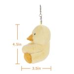 Apricot Lamb Keychain Charm Soft Plush Duck Toy