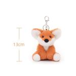 Apricot Lamb Plush Orange Fox Soft Keychain Toy