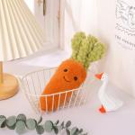 Apricot Lamb Plush Toy with Stuffed Carrot