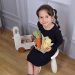 Apricot Lamb Plush Toy with Stuffed Carrot