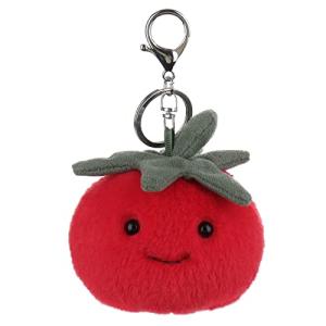 Cute Apricot Lamb Tomato Plush Keychain for Kids
