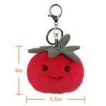 Cute Apricot Lamb Tomato Plush Keychain for Kids
