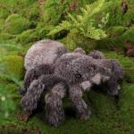 Cuddly Black Apricot Lamb Plush Toy Spider