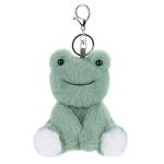 Apricot Lamb Green Frog Plush Keychain for Kids
