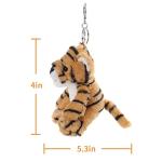 Adorable Apricot Lamb Tiger Plush Keychain 