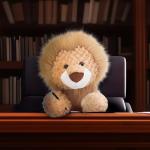 Yellow Lion Plush Toy - 8 Inch Cuddly Friend