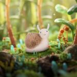 Apricot Lazy Snail Plush Toy for Kids