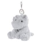 Cute Gray Rhino Plush Keychain for Kids