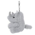 Cute Gray Rhino Plush Keychain for Kids