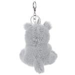 Cute Gray Rhino Plush Keychain for Kids