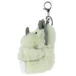 Cute Green Triceratops Plush Keychain for Kids