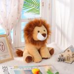 Soft Cuddly Brown Lion Plush Toy - 10 Inches