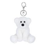 Cute White Polar Bear Plush Keychain for Kids