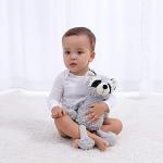 Soft Gray Raccoon Plush Toy for Kids