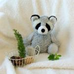 Soft Gray Raccoon Plush Toy for Kids