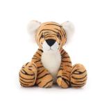 Soft Yellow Tiger Plush Toy - 12 Inches