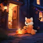 Apricot Lamb Plush Corduroy Fox Stuffed Animal