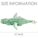 37in Cute Green Dragon Plush Toy with Wings