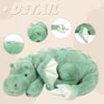 37in Cute Green Dragon Plush Toy with Wings