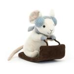 Jellycat Merry Mouse Sleigh Plush Toy, 7 Inches