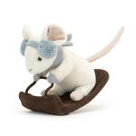 Jellycat Merry Mouse Sleigh Plush Toy, 7 Inches