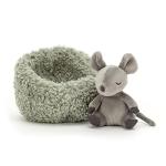 Jellycat Hibernating Mouse Plush Toy, 5 Inches