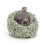 Jellycat Hibernating Mouse Plush Toy, 5 Inches