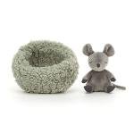 Jellycat Hibernating Mouse Plush Toy, 5 Inches
