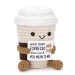 Funny Emotional Crochet Potato Doll with Cheer Card