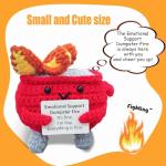 Crochet Dumpster Fire Plush Toy with Card