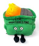 Funny Dumpster Fire Plushie - I'm Fine!