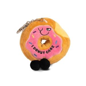 Funny Plush Donut Bag Charm Keychain for Adults