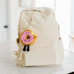 Funny Plush Donut Bag Charm Keychain for Adults