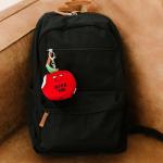 Sassy Apple Bag Charm Plush Keychain
