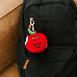 Sassy Apple Bag Charm Plush Keychain
