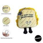 Grilled Cheese Bag Plush Keychain for Bags