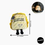 Grilled Cheese Bag Plush Keychain for Bags