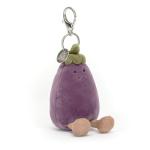 Jellycat Eggplant Bag Charm Plush Keychain