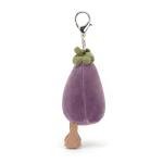 Jellycat Eggplant Bag Charm Plush Keychain