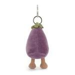 Jellycat Eggplant Bag Charm Plush Keychain