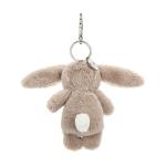 Jellycat Beige Bunny Bag Charm - Cute Keychain