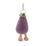 Jellycat Eggplant Bag Charm Plush Keychain