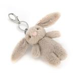 Jellycat Beige Bunny Bag Charm - Cute Keychain