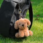 Cute Apricot Lamb Plush Keychain for Kids