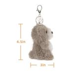 Cute Apricot Lamb Plush Keychain for Kids