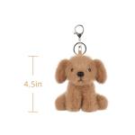 Cute Apricot Lamb Plush Keychain for Kids