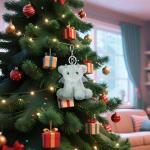 Cute Soft Apricot Lamb Dragon Keychain Plush Toy