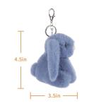 Blue Bunny Plush Keychain for Kids' Bags