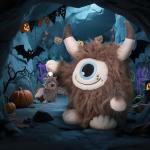 Apricot Lamb Bat Plush Keychain Toy for Kids